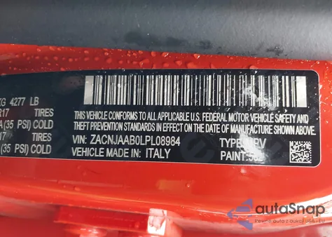 2020 Jeep Renegade Sport Fwd from USA, damaged, VIN ZACNJAAB0LPL08984